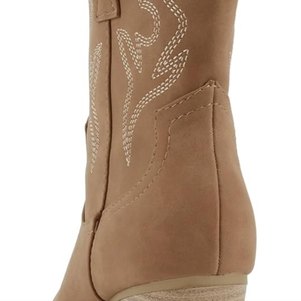 Tan Western Ankle Boots - Picture 3 of 6